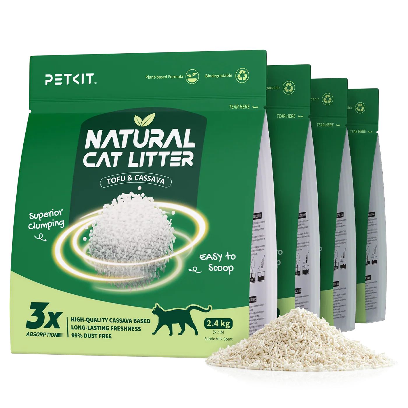 Natural Cat Litter x4