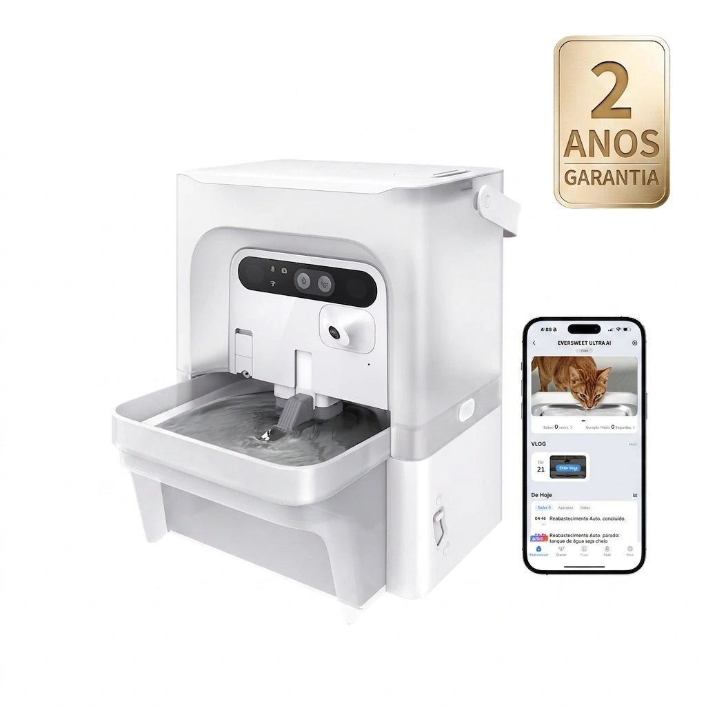Fonte de água EverSweet Ultra with Camera Pet Water Fountain